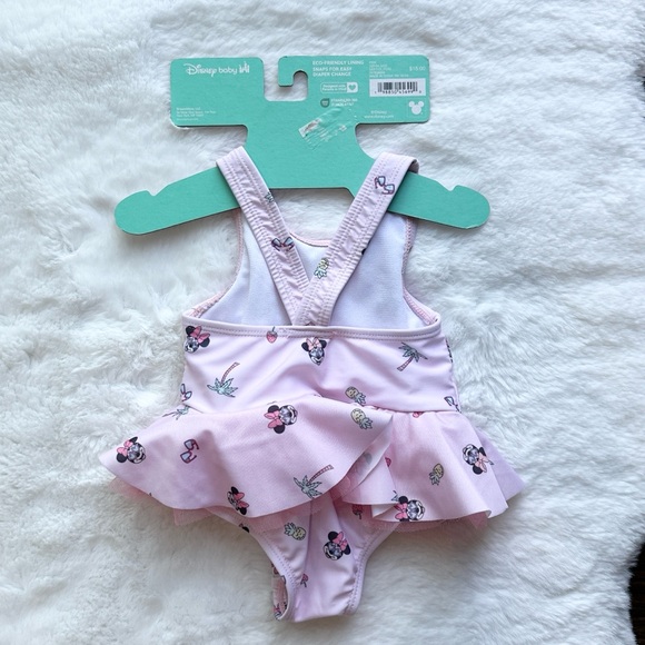 NWT Disney Baby Minnie Mouse Tutu One Piece Bathingsuit Pink size 3 mos - Picture 3 of 3